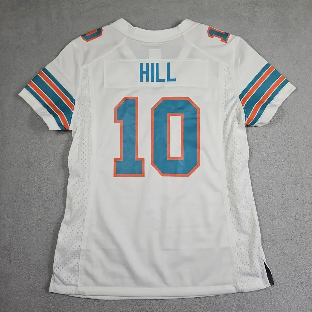 Nike Miami Dolphins Jersey Womens Size M Tyreek Hill #10 NFL White‎ On Field